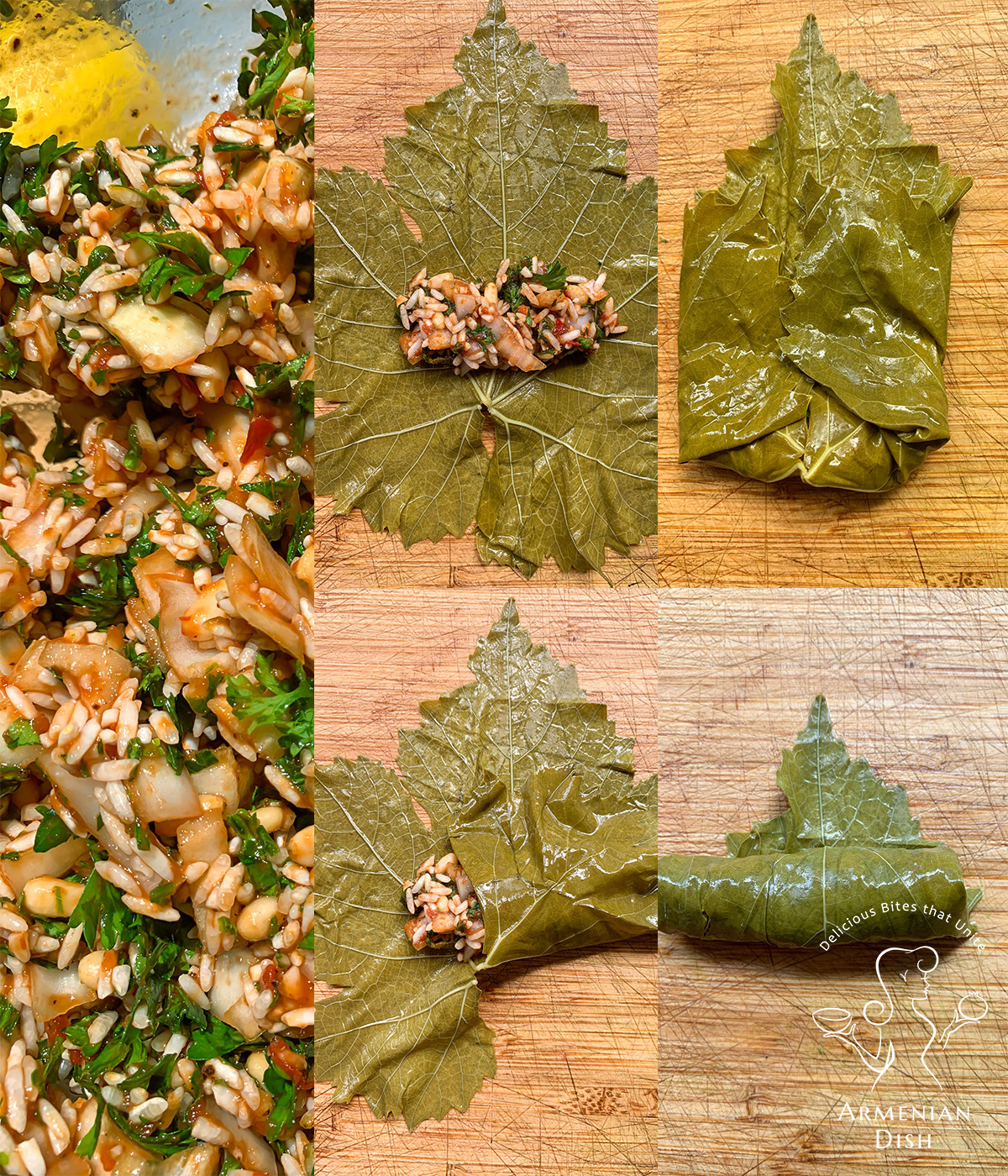 Make Armenian Sarma / Stuffed Grape Leaves – Armenian Dish 